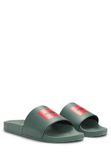 Kläder och accessoarer BOSS Hugo Slides with Logo Label Grön | 50522525, 0