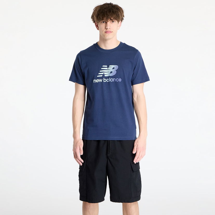 T-shirt New Balance Sport Essentials Gradient Logo T-Shirt Mörkblå | MT51503NNY