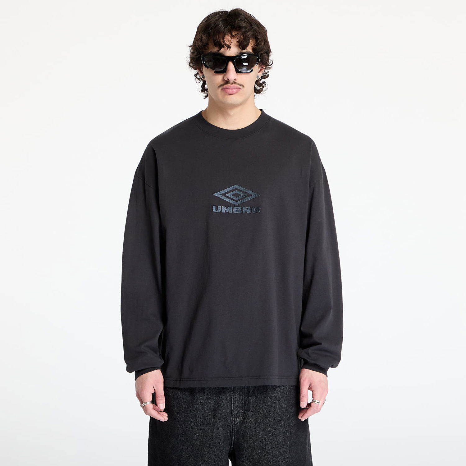 Sweatshirt Umbro Umbro OG Logo Long Sleeve T-Shirt Svart | UBMW0237JY54 BLK0020, 0