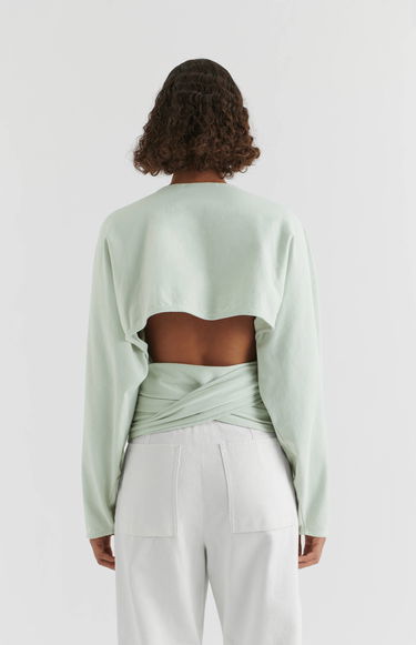 Sweatshirt AXEL ARIGATO Drape Tie-Front Grön | A2112002, 3