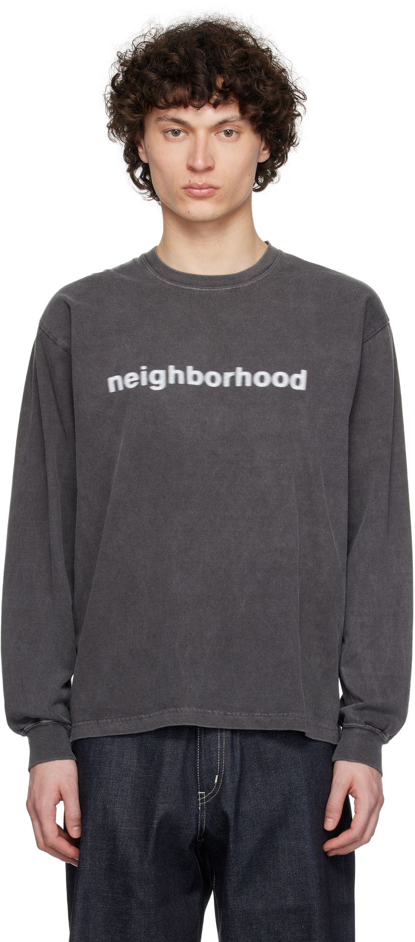 T-shirt Neighborhood Neighborhood Long Sleeve T-Shirt Grå | 251PCNH-LT03