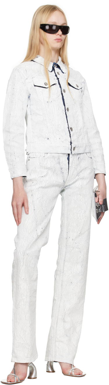 Jeans Maison Margiela MM6 Maison Margiela 5 Pocket Cracked Jeans Vit | S62LB0185 M30028, 3