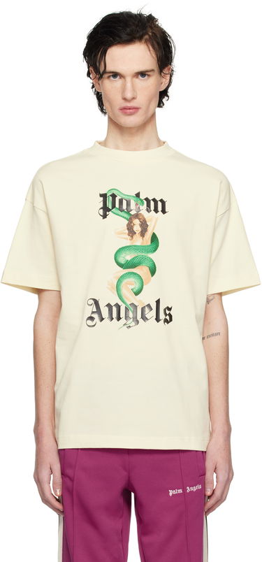 T-shirt Palm Angels Pin Up Graphic Print T-Shirt Gul | PMAA001S25JER0070B10, 0