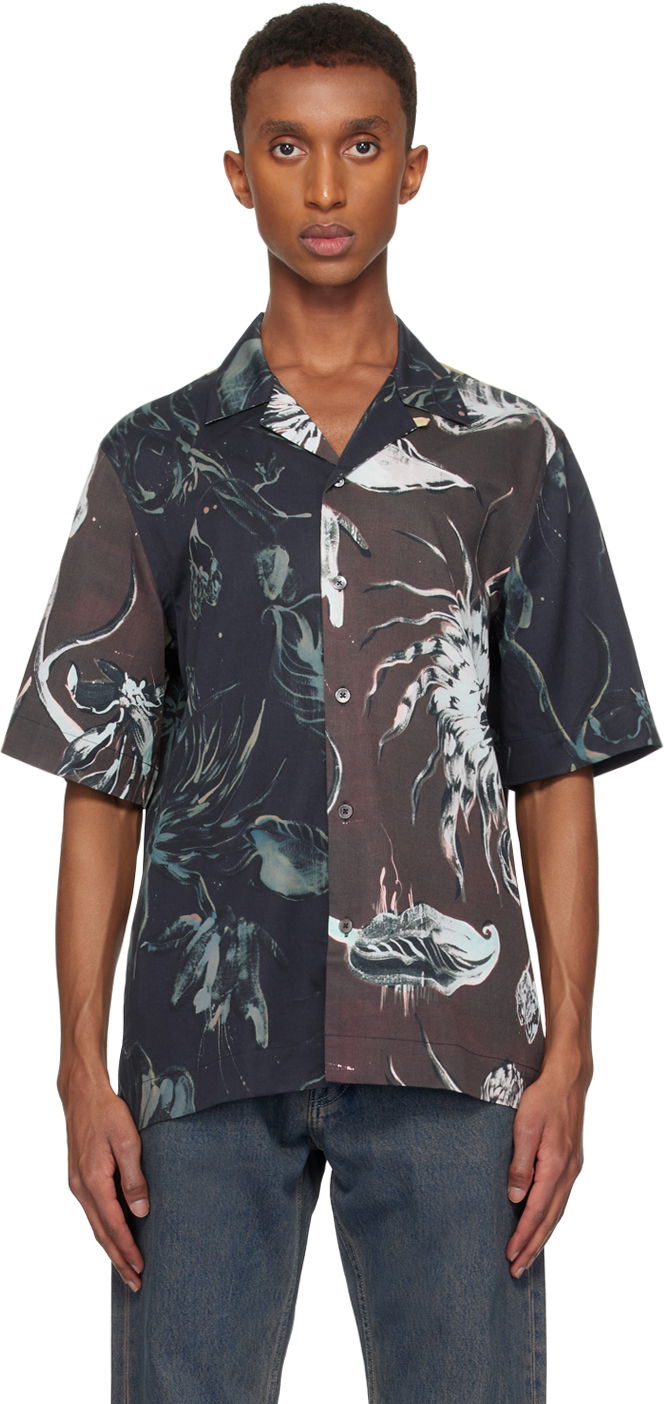 Skjorta Paul Smith Paul Smith Mixed Panel Thistleberry Print Shirt Flerfärgad | M1R-905UM-N02517-47