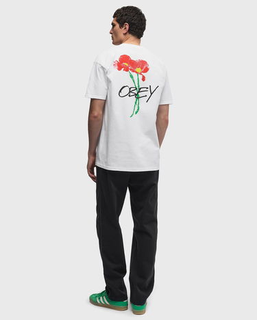 T-shirt OBEY Obey Poppies T-Shirt Vit | 165264123-WHT, 2