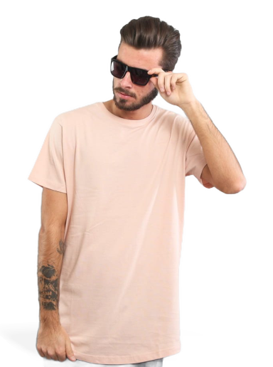 T-shirt Urban Classics Shaped Long Tee Rosa | TB638 pink