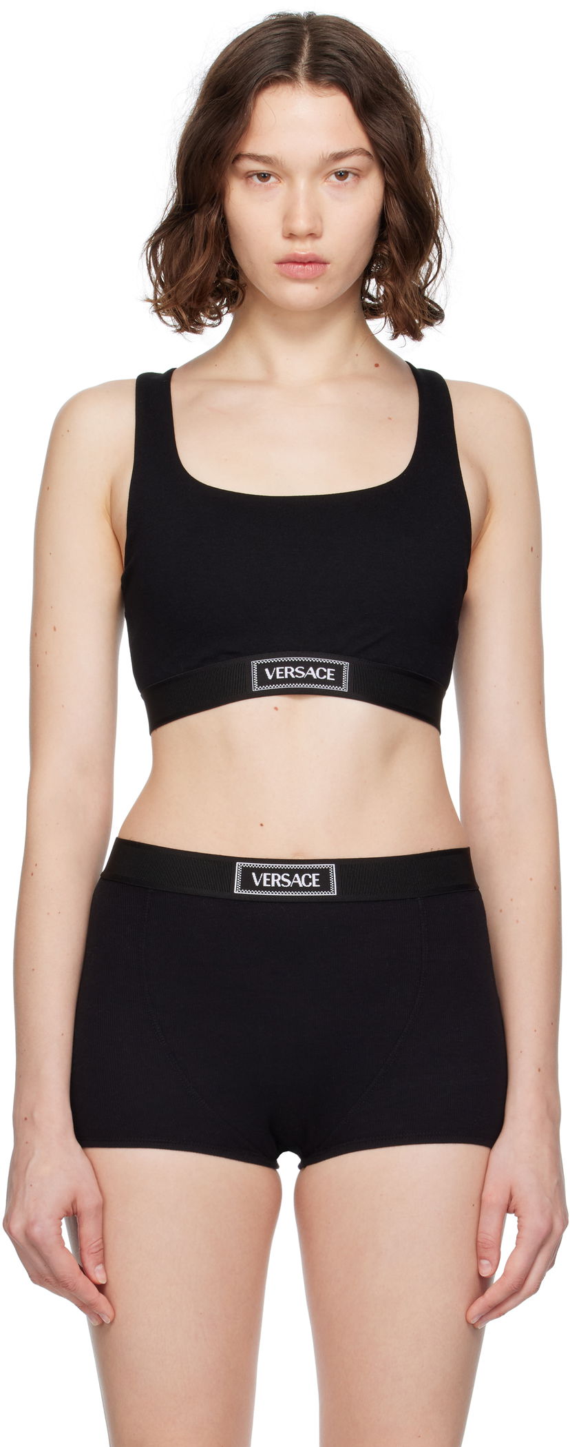 Behå Versace Versace 90s Elastic Bra Svart | 1015880_1A12037