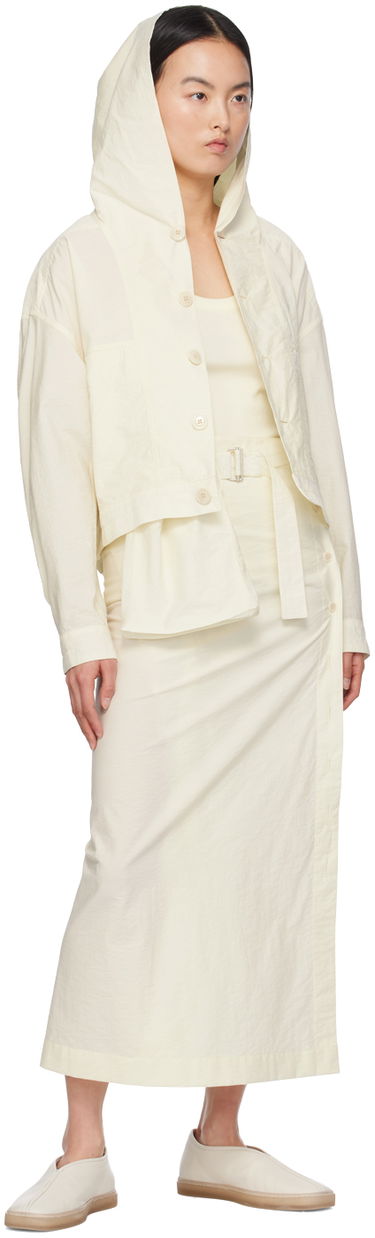 Jacka LEMAIRE LEMAIRE Women's Hooded Button-Up Jacket Vit | OW1067 LF1234, 3