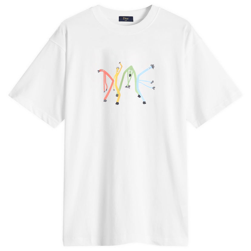 T-shirt Dime Tubeman Graphic T-Shirt in White, Size Large Vit | DIMEHO2456WHT