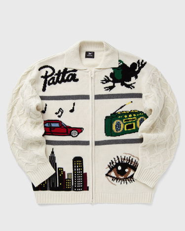 Sweater Patta Perfect Day Full-Zip Knitted Cardigan with Graphic Motifs and Cable Knit Sleeves Flerfärgad | POC-AW25-7010-391-0006-212, 1