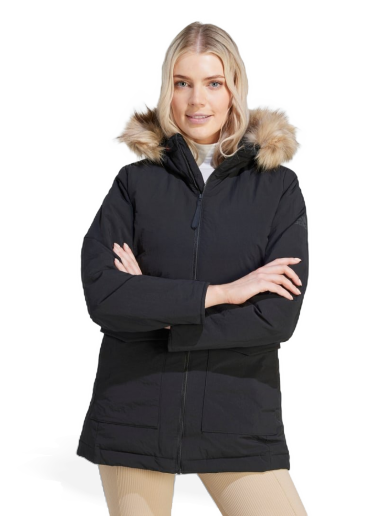 Parkas adidas Originals Hooded Fur Svart | IJ8260