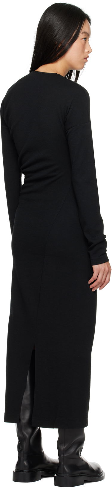 Klä TOTEME TOTEME Women's Twisted Jersey Midi Dress Svart | 244-WRD824-FB0294, 2
