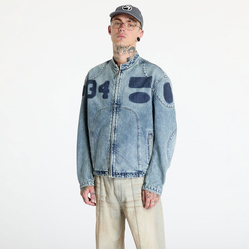 Jacka Ambush Denim Rider Jacket Vintage Blue/ No Color Blå | BMYE002F24DEN0024400