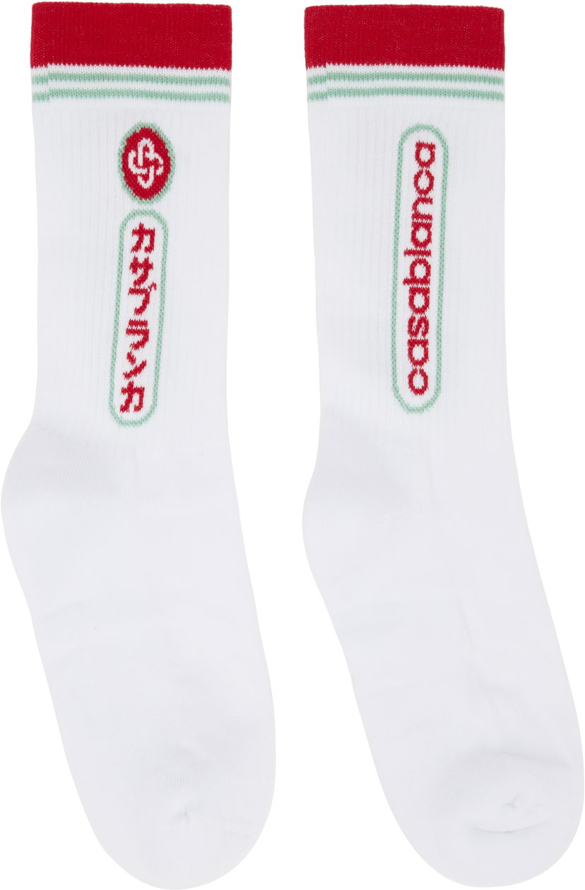 Strumpor Casablanca Casablanca Fuji Dream Socks Vit | APF25-ACC-010-01