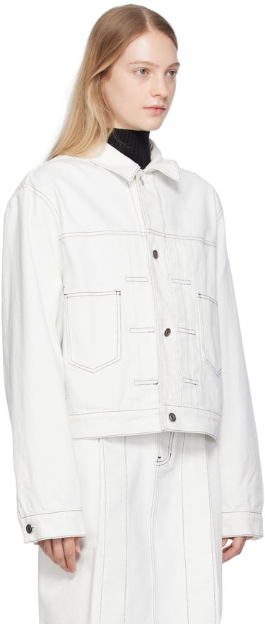 Jacka We11done We11done Tucked Denim Jacket Vit | WD-DJ3-23-338-M-IC, 1