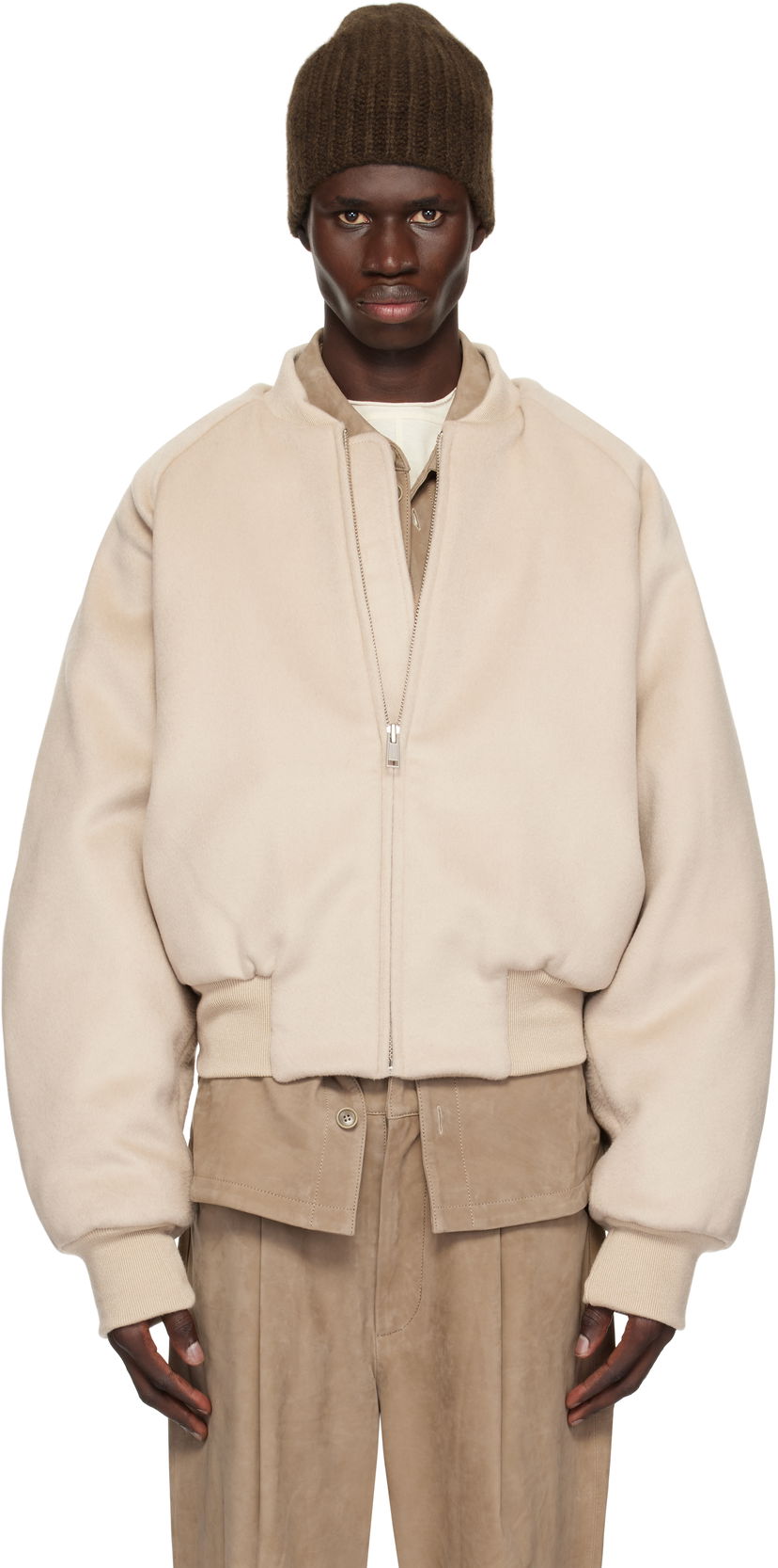 Bomberjacka Entire Studios Entire Studios Raglan Bomber Jacket Beige | ES2615RU