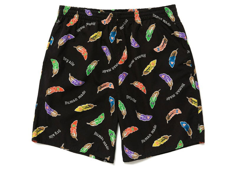Shorts Human Made Feather Print Shorts Svart | HM25PT022