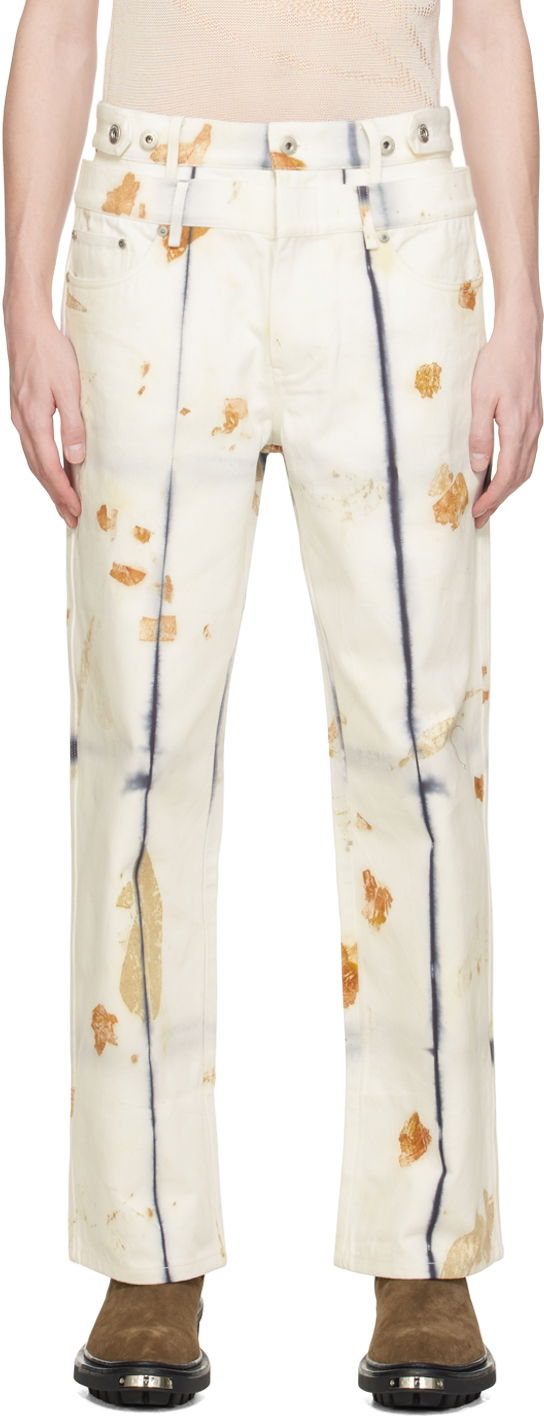 Jeans Feng Chen Wang Feng Chen Wang Plant-Dyed Jeans Vit | FUS17TR20