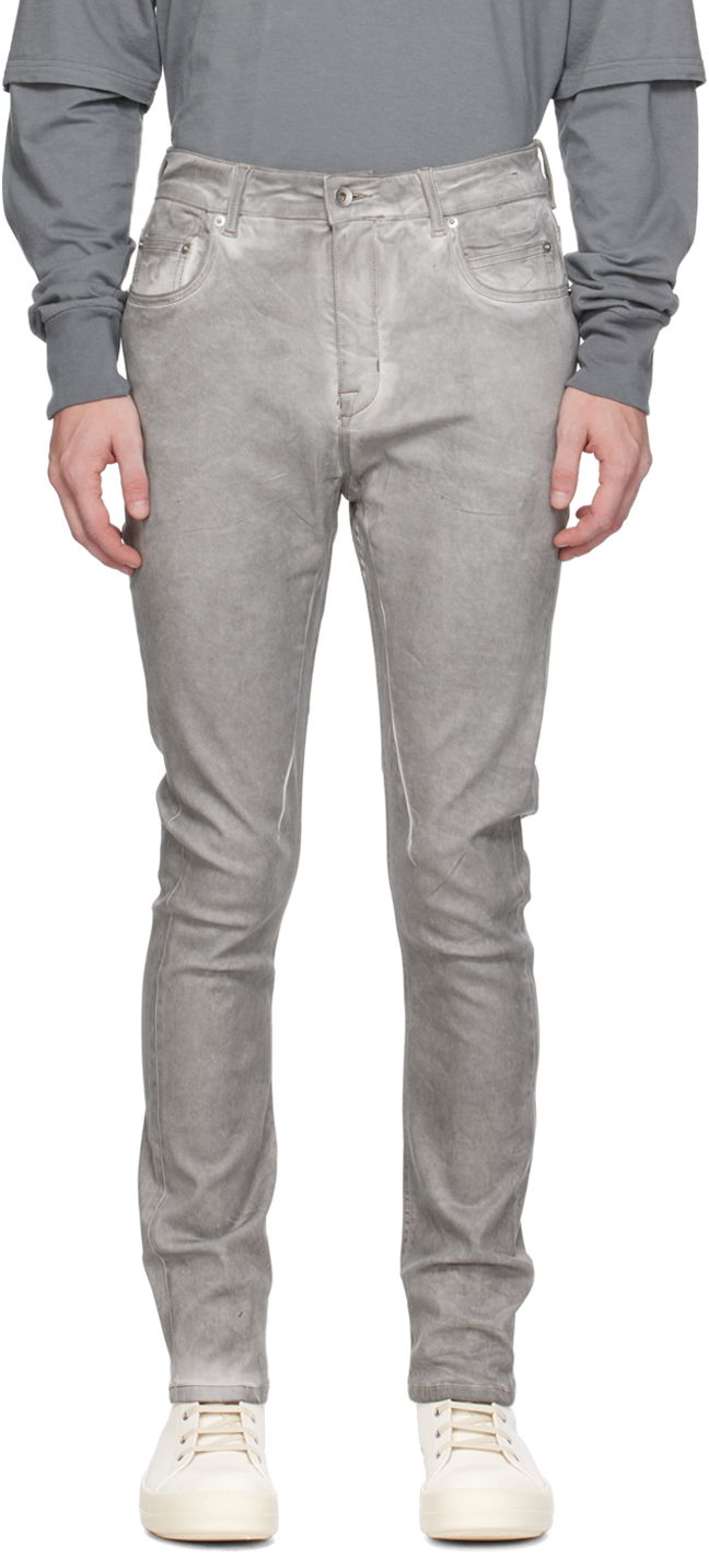 Jeans Rick Owens Off-White Porterville Detroit Cut Jeans Grå | DU02D2366 HSCF