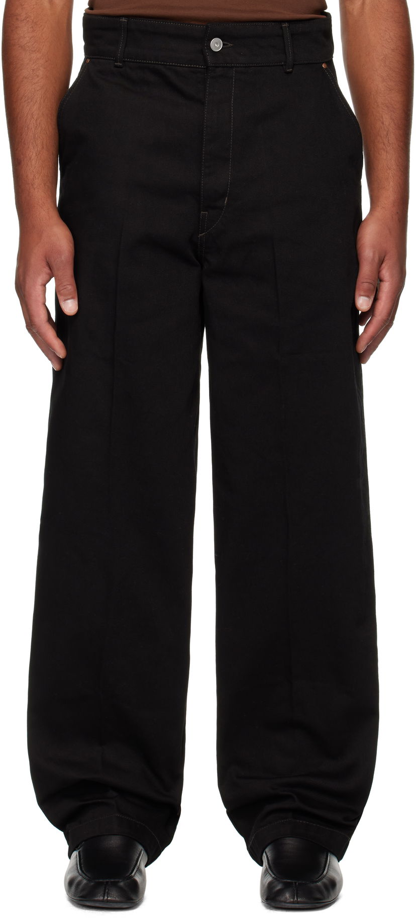Jeans LEMAIRE LEMAIRE Maxi Barrel Workwear Jeans Svart | PA1261 LD1055