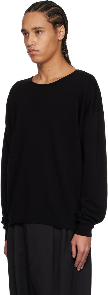 Sweater LEMAIRE Lemaire Fine Cotton Long Sleeve Sweater Svart | TO1373 LK1041, 3