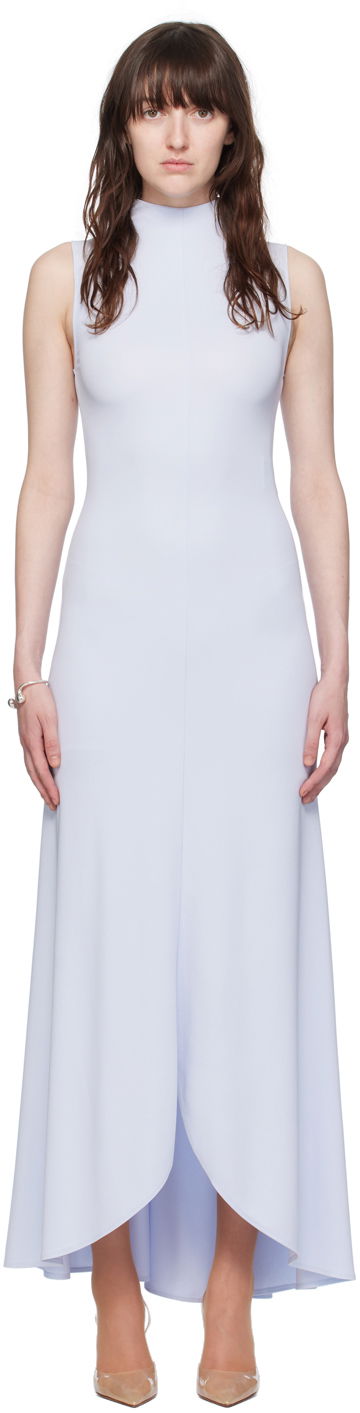 Klä Courrèges Mock Neck Maxi Dress Blå | 224JRO425JS0066