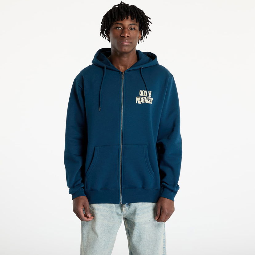 Sweatshirt Horsefeathers Horsefeathers Xerox Zip Hoodie Mörkblå | SM1372A