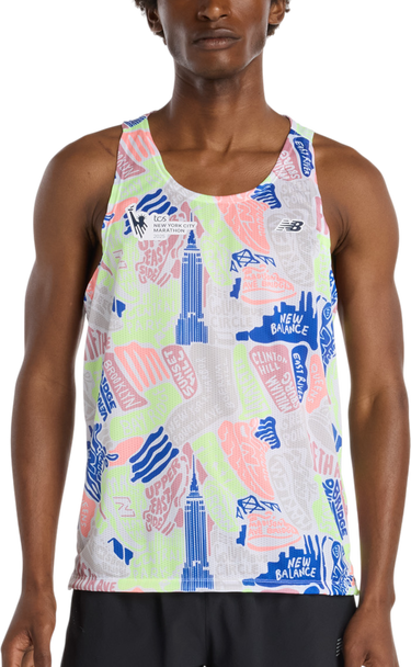 Linne New Balance NYC Marathon Print Running Singlet Flerfärgad | mt53251m-mlt, 0