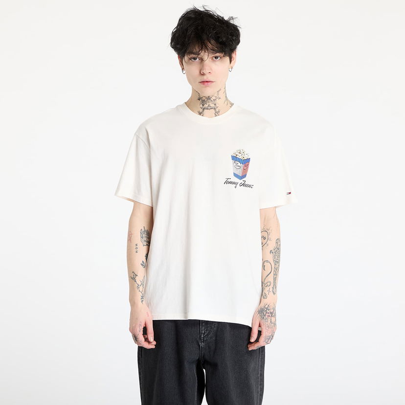 T-shirt Tommy Hilfiger Tommy Jeans Relaxed Novelty Graphic T-Shirt Vit | DM0DM20352 YBH