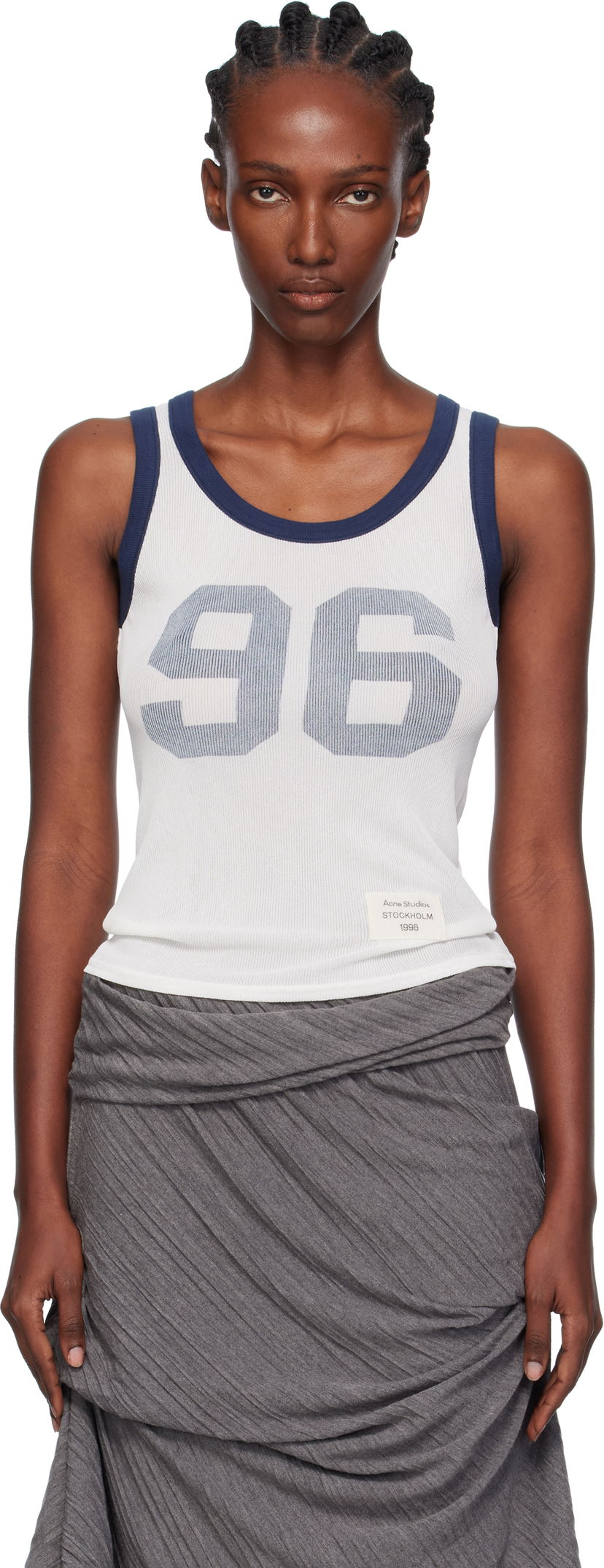 Linne Acne Studios Acne Studios Ribbed '96 Tank Top Vit | AL0479-