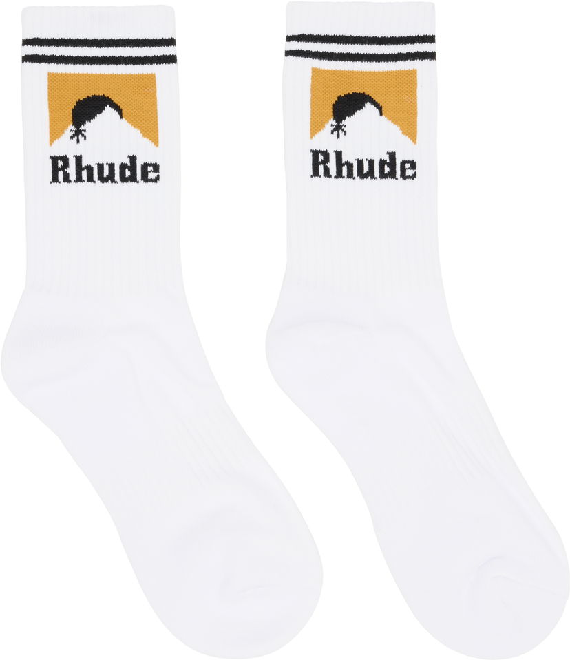 Strumpor Rhude Rhude Moonlight Socks Vit | RHPF25SO05750
