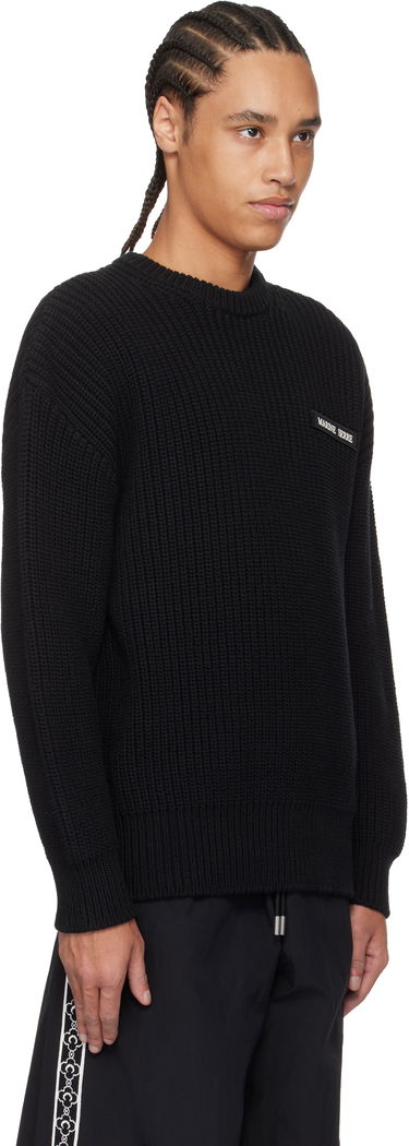 Sweater Marine Serre Marine Serre Knit Crewneck Sweater Svart | UTK003A CKNI0529, 1