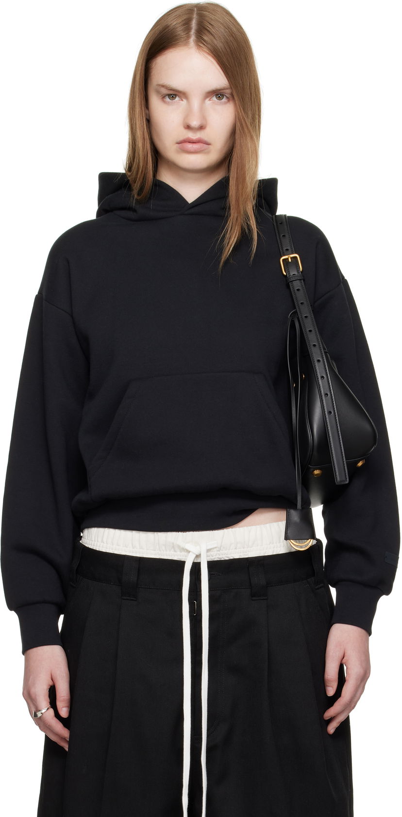 Sweatshirt Fear of God Fear of God ESSENTIALS Classic Fit Hoodie Svart | 192SP255540FW