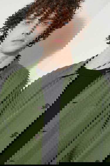 Skjorta Universal Works Universal Works Bakers Overshirt, Relaxed Fit Grön | 30680.BIRCH, 4