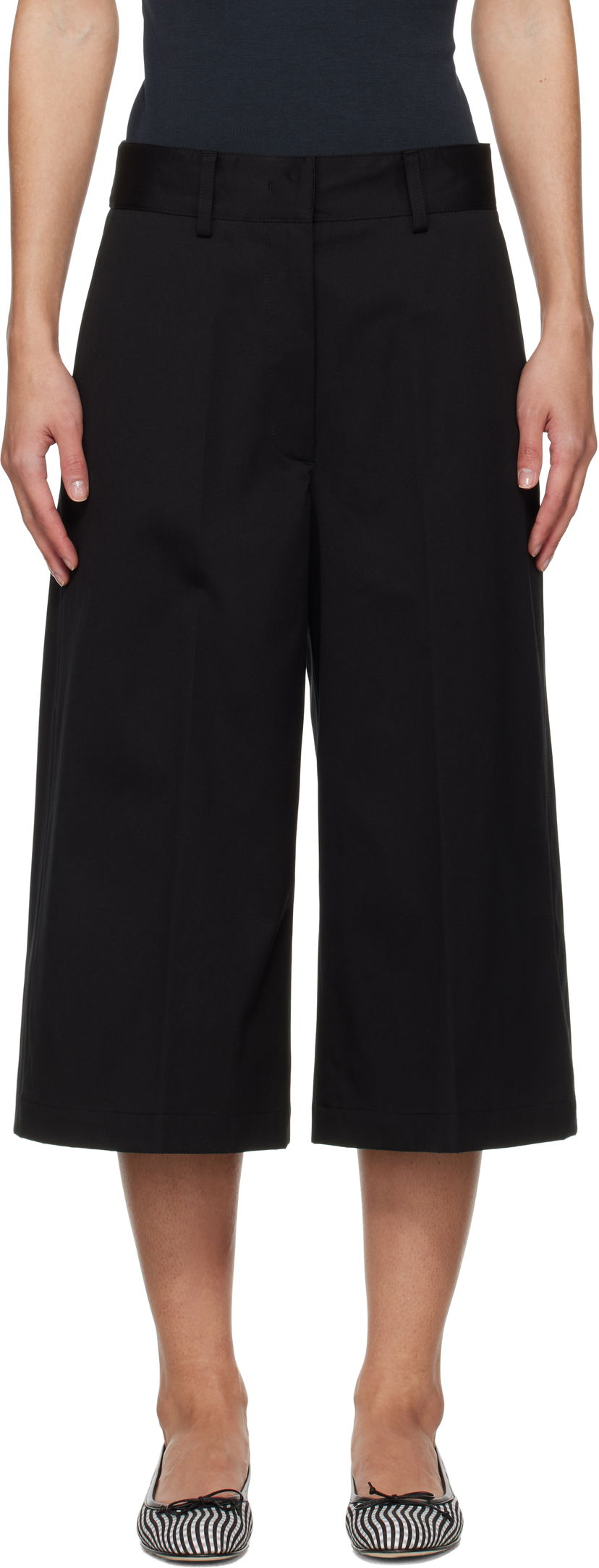 Shorts MSGM MSGM Cotton Bermuda Shorts Svart | 3841MDB04 257138