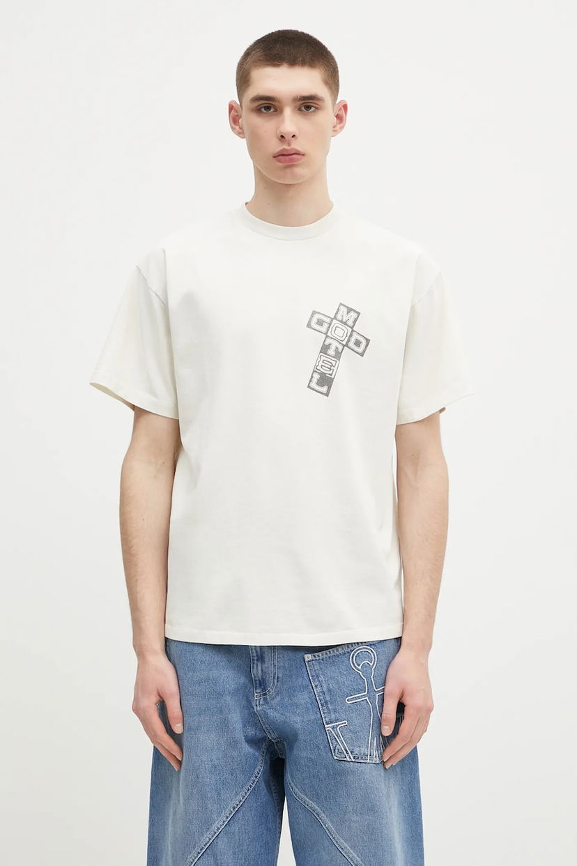 T-shirt Aries Aries Faded God Town Graphic T-Shirt Vit | AR6003803