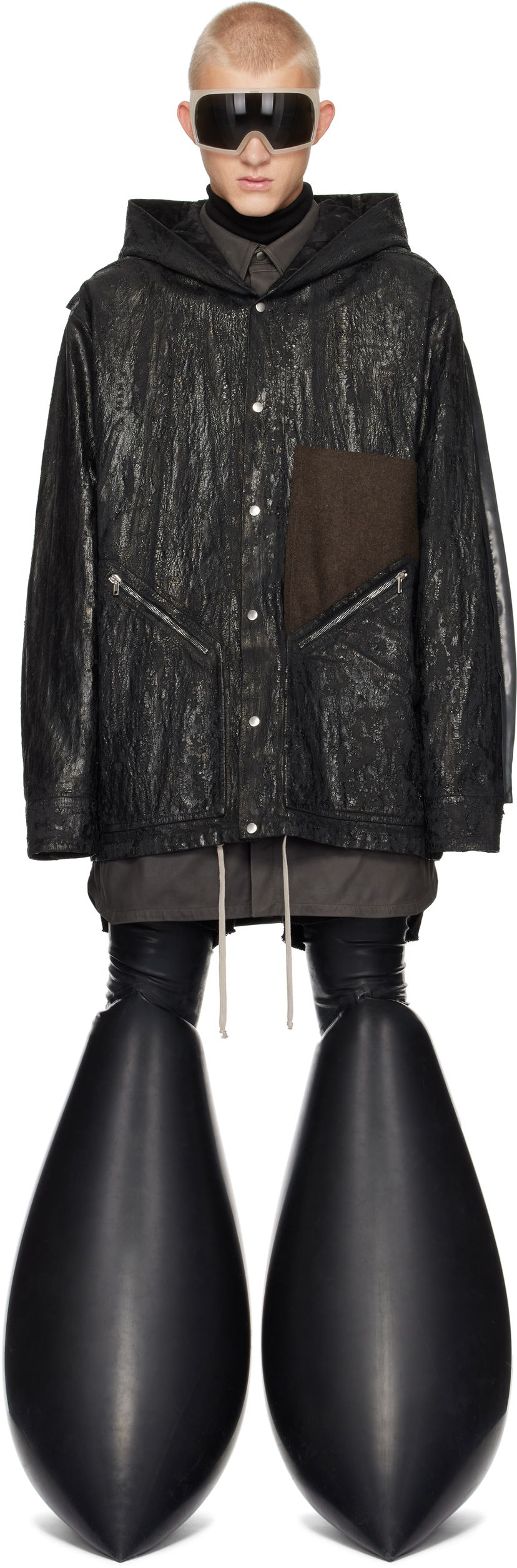 Jacka Rick Owens Denim Jacket Svart | RR02D6713 BMTWTY