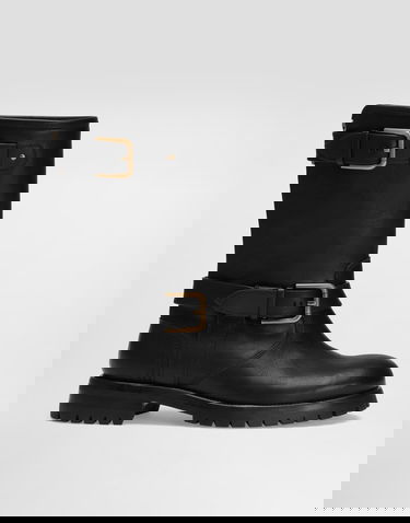 Tillbehör Dolce & Gabbana Dolce & Gabbana Calfskin Biker Boots Svart | CT1081AW35280999, 0