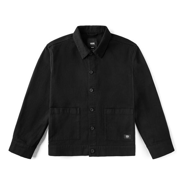 Skjorta Vans Embroidered Logo Jacket Svart | VN0A4URFBLK