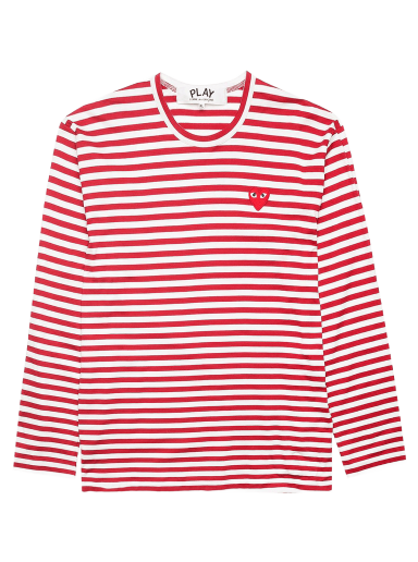 T-shirt Comme des Garçons PLAY Striped T-Shirt Röd | AZ T164 051 4