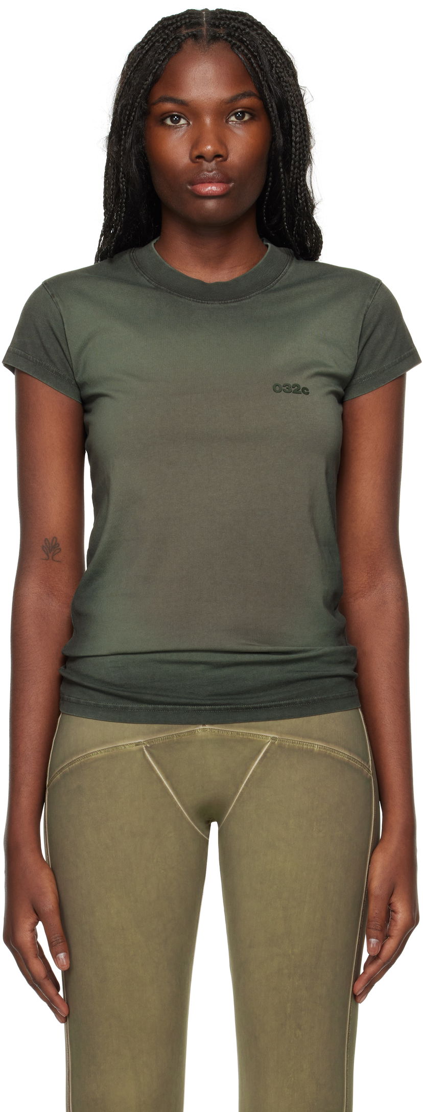 T-shirt 032C Adagio Tight T-Shirt Grön | F24-MRC-0121-450