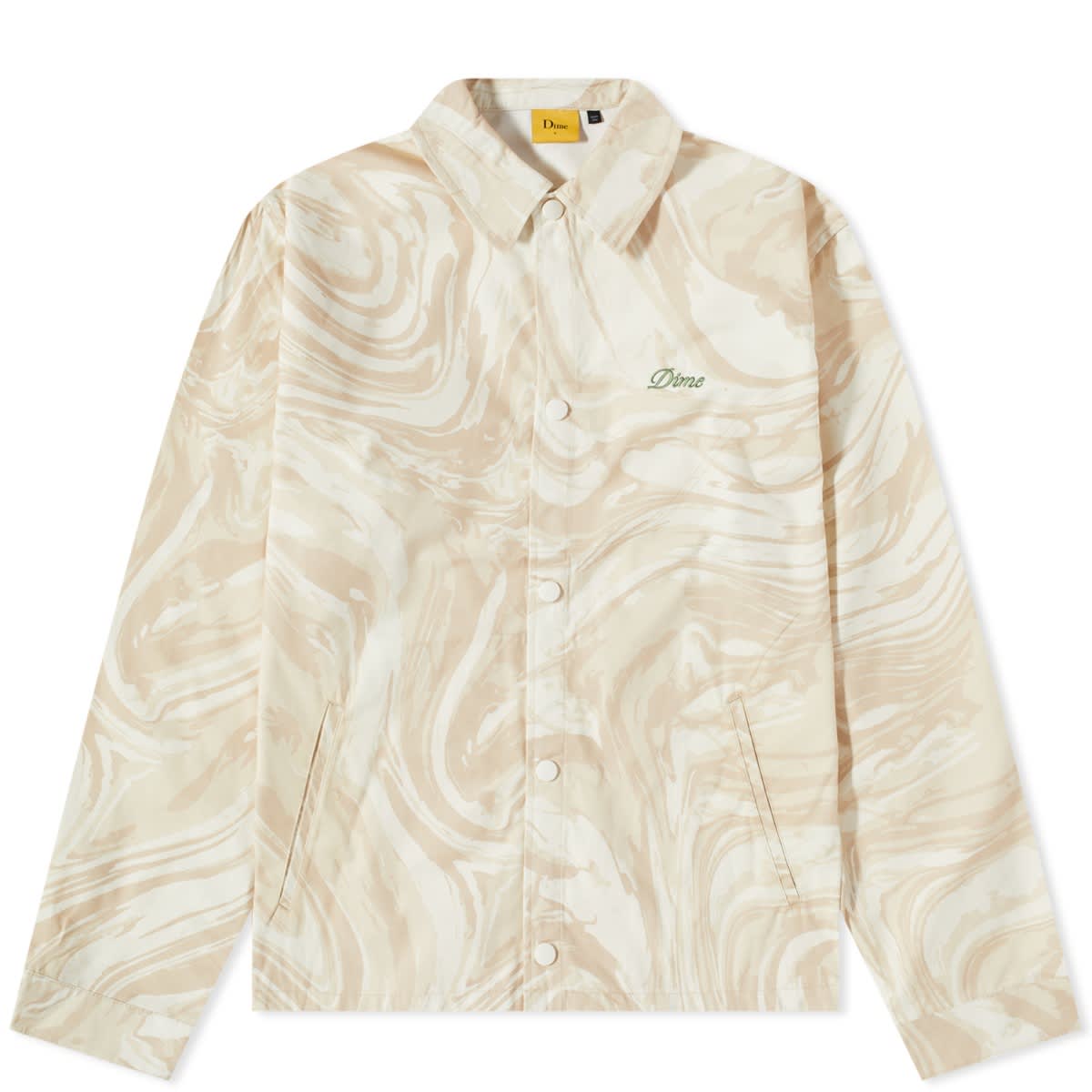 Jacka Dime Marble Coach Jacket Cream Beige | DIMESU232CRE, 0