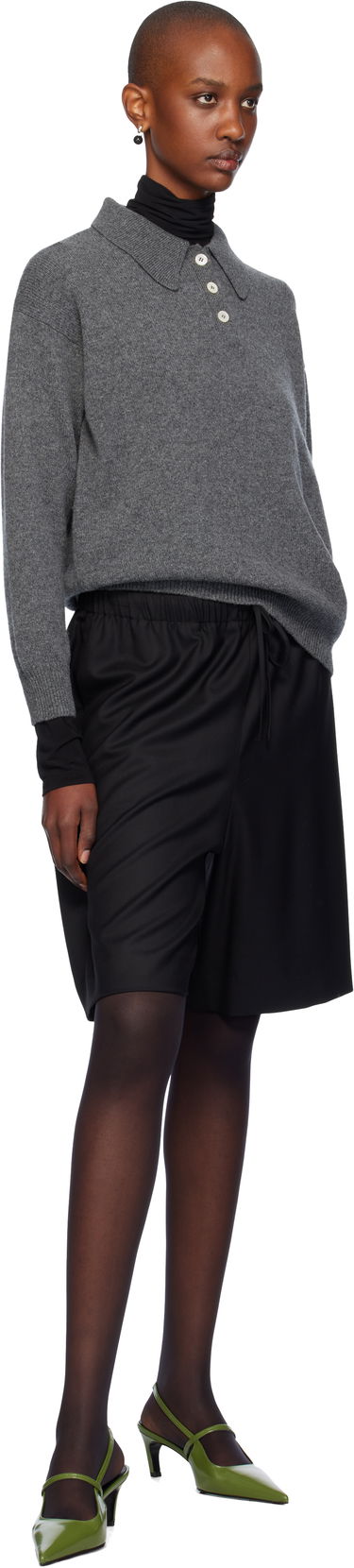 Sweater &Daughter Wool Polo Sweater Grå | HKN03893, 3