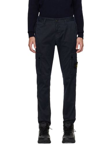 Cargo byxor Stone Island Garment-Dyed Cargo Mörkblå | 7915303L1
