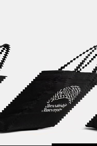 Tygpåse GANNI GANNI Oversized Canvas Tote Bag Svart | A6680, 4