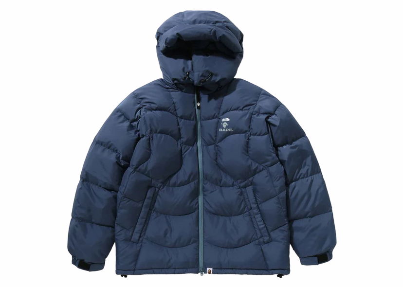 Jacka BAPE BAPE Stitching Down Jacket Blue Blå | 1J80-144-005