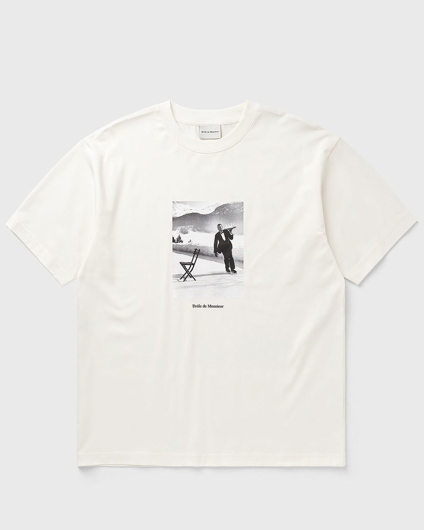 T-shirt Drôle de Monsieur Ice Skating Waiter T-Shirt Vit | I-TS266-CO195-OW