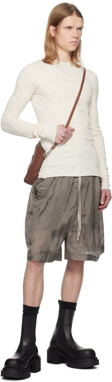 T-shirt Rick Owens Rick Owens Hollywood Classic Long Sleeve T-Shirt Vit | RU01E5271 JNC, 3