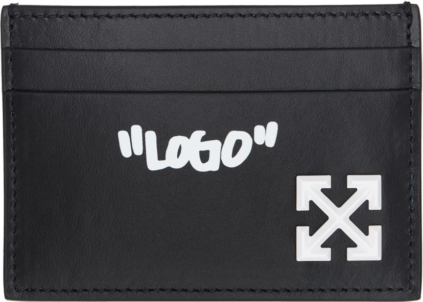 Plånbok Off-White Off-White Jitney Quote Leather Card Holder Svart | OMND09FC99LEA0011001
