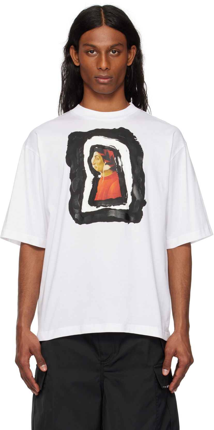 T-shirt Marni Marni Dante Print Cotton T-Shirt Vit | HUMU0223NP USCX68
